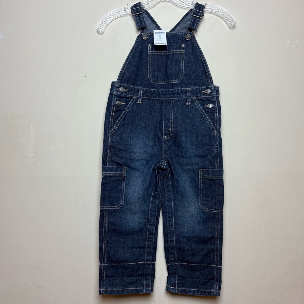 Vintage Gymboree 3T Denim Overalls 2008 Y2K New NWT